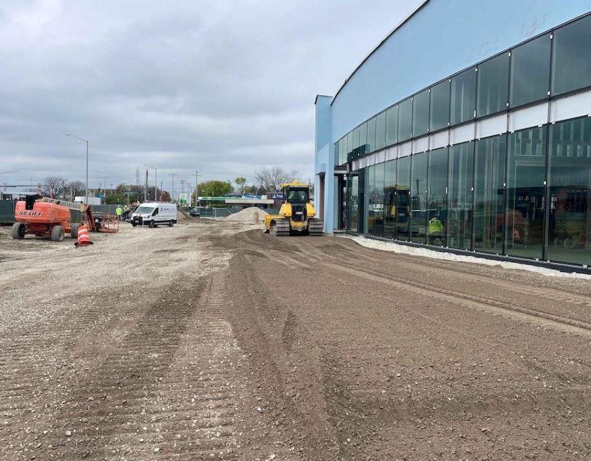 Rough Grading In Progress At Parking Lot. Rough Grading In Progress At Parking Lot.