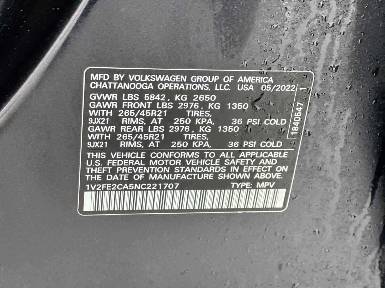 Thumbnail: 2022 Volkswagen Atlas - 39