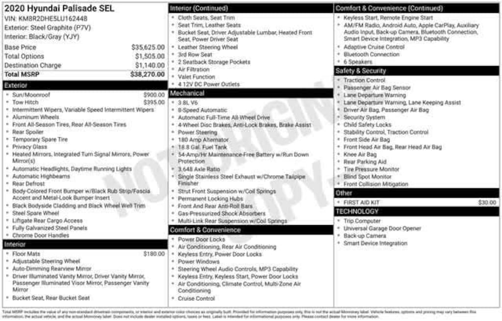 Used 2020 Hyundai Palisade SEL Sport Utility