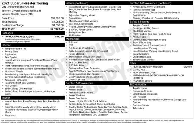 Thumbnail: 2021 Subaru Forester - 4