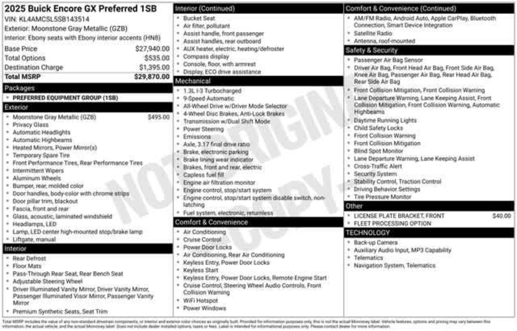 Used 2025 Buick Encore GX Preferred Sport Utility