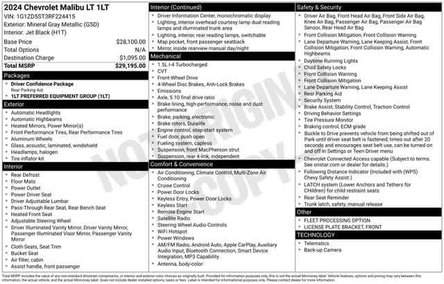 Thumbnail: 2024 Chevrolet Malibu - 4