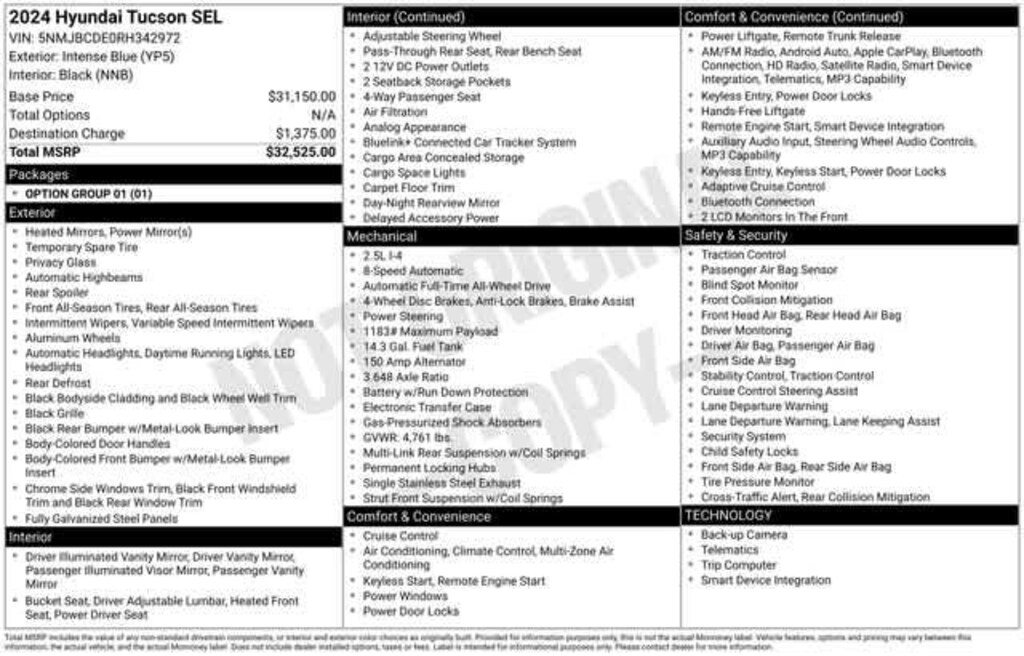 Used 2024 Hyundai Tucson SEL Sport Utility