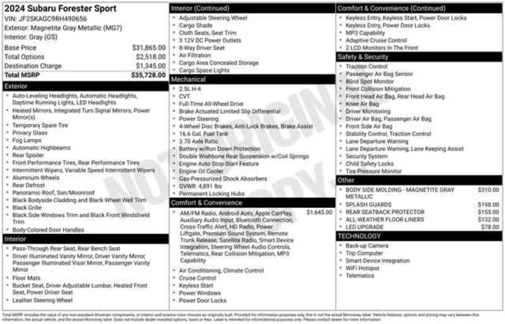 Used 2024 Subaru Forester Sport Sport Utility