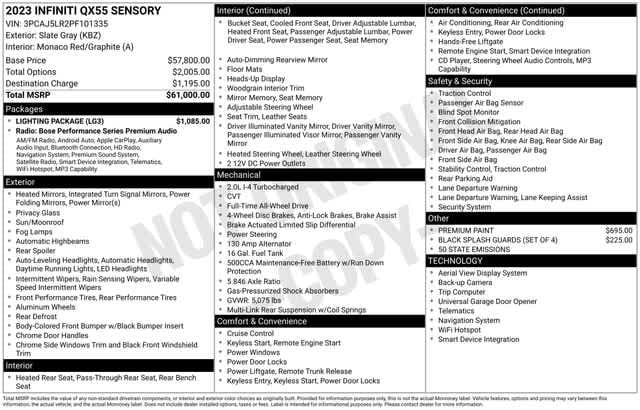 Thumbnail: 2023 INFINITI QX55 - 4