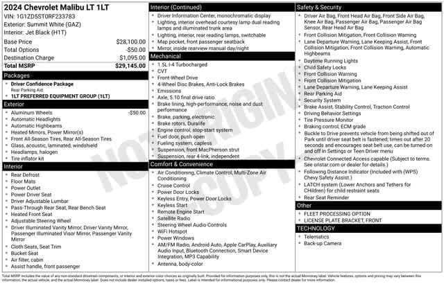 Thumbnail: 2024 Chevrolet Malibu - 4