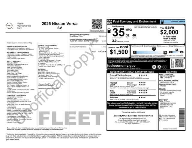 2025 Nissan Versa Sedan SV - Photo 4