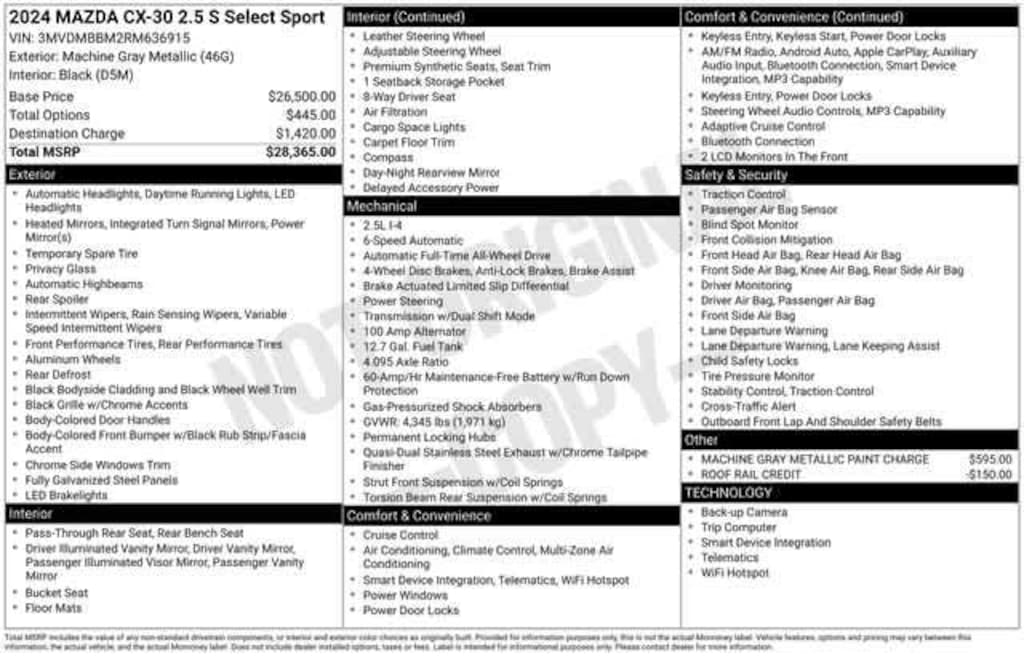 Used 2024 Mazda CX-30 2.5 S Select Sport Sport Utility