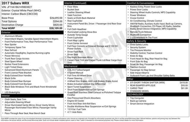 Thumbnail: 2017 Subaru WRX - 4