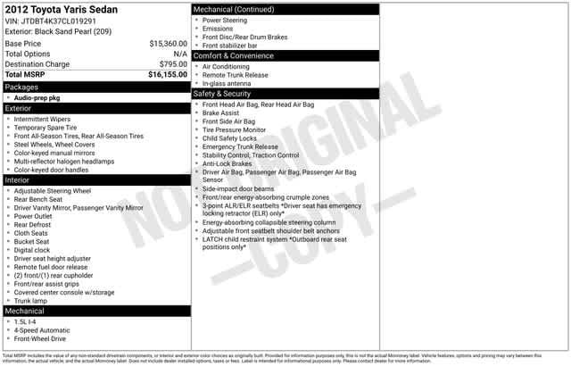 Thumbnail: 2012 Toyota Yaris - 4