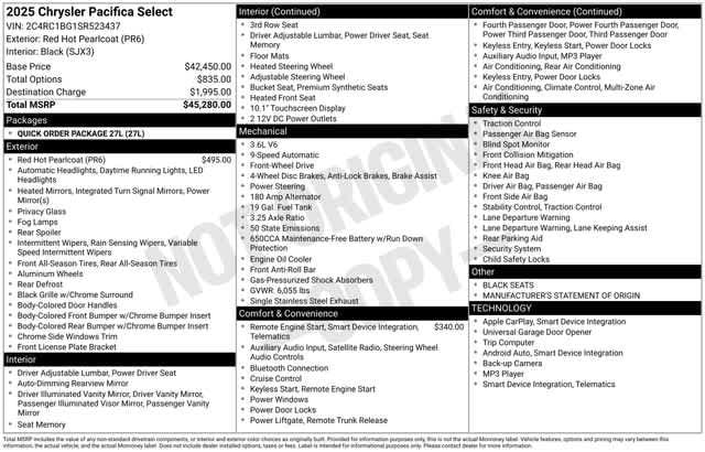 Thumbnail: 2025 Chrysler Pacifica - 4