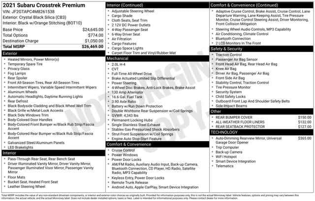 Thumbnail: 2021 Subaru Crosstrek - 4