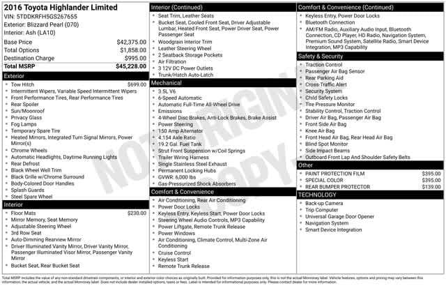 Thumbnail: 2016 Toyota Highlander - 4
