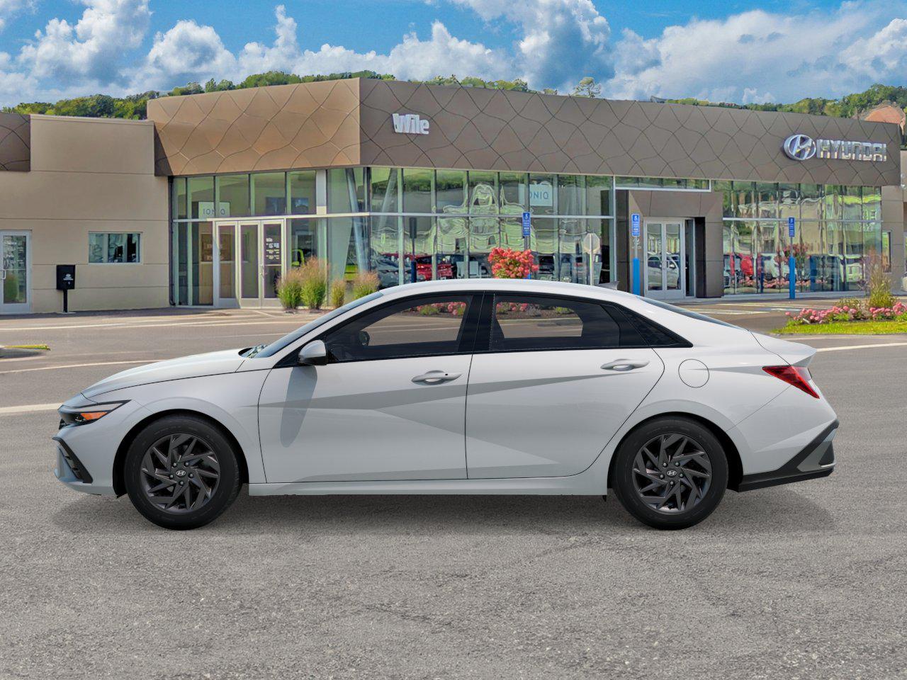 New 2026 Hyundai Elantra Hybrid Blue Sedan