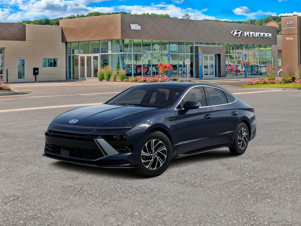 New 2026 Hyundai Sonata Hybrid Blue Sedan