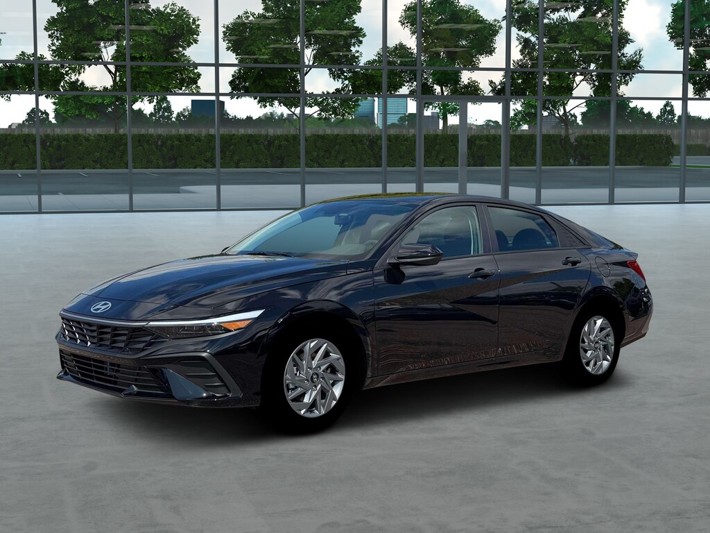 New 2026 Hyundai Elantra Hybrid Blue Sedan