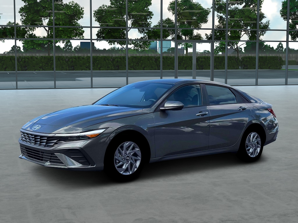 New 2026 Hyundai Elantra Hybrid Blue Sedan