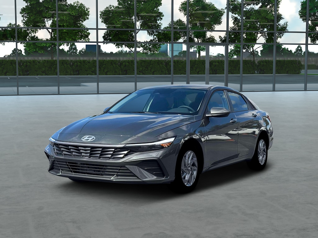 New 2026 Hyundai Elantra Hybrid Blue Sedan