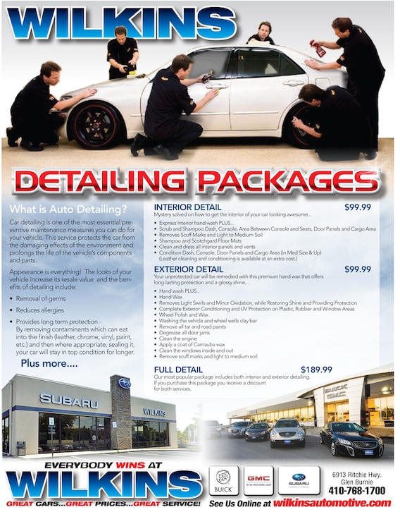 Interior And Exterior Car Detailing At Wilkins Subaru Car