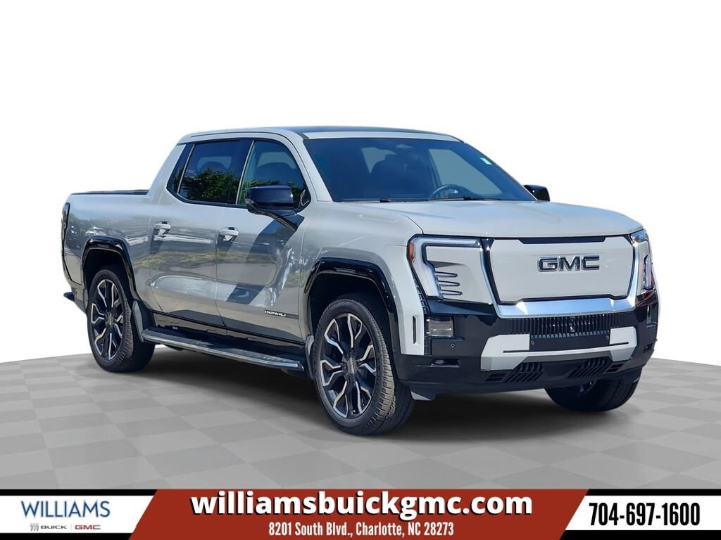 Thunderstorm Gray 2025 GMC Sierra EV Denali Crew Cab (Max Range) e4WD Pickup Truck All-Wheel Drive Automatic