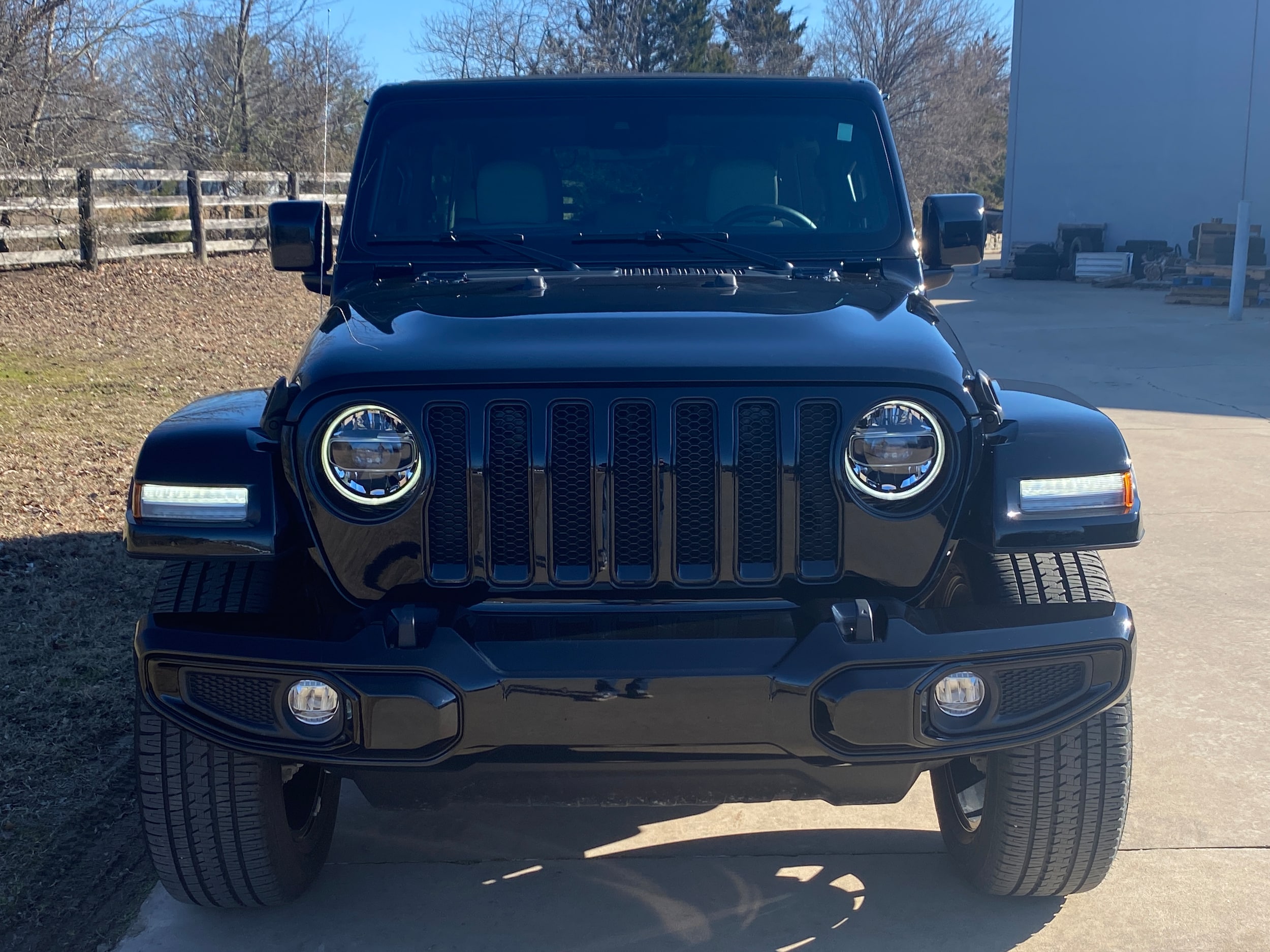 Used 2022 Jeep Wrangler Unlimited High Altitude with VIN 1C4HJXEM2NW266449 for sale in Stigler, OK