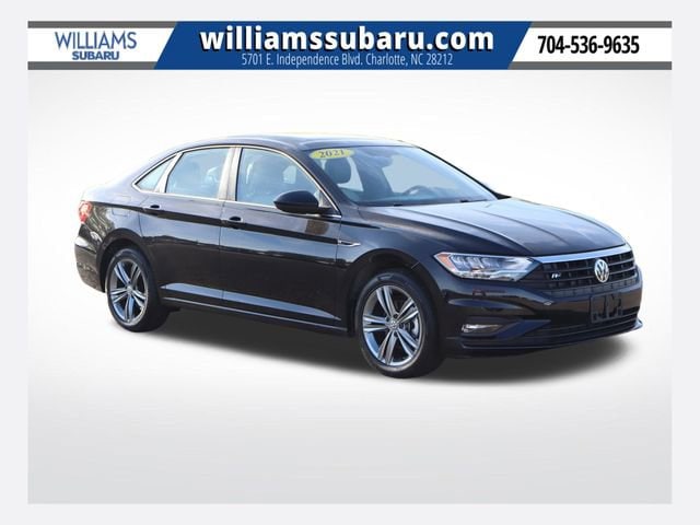 Black 2021 Volkswagen Jetta R-Line FWD Sedan Front-Wheel Drive Manual