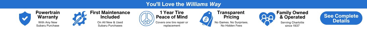 Why Buy from Williams Subaru