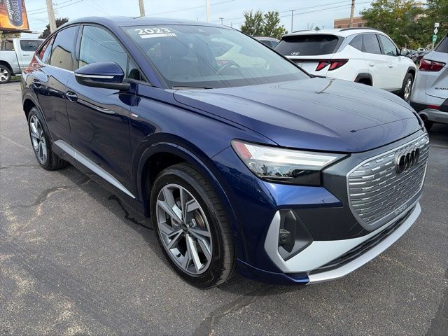 Certified 2023 Audi Q4 Sportback e-tron Premium Plus with VIN WA132BFZ0PP061692 for sale in Lansing, MI