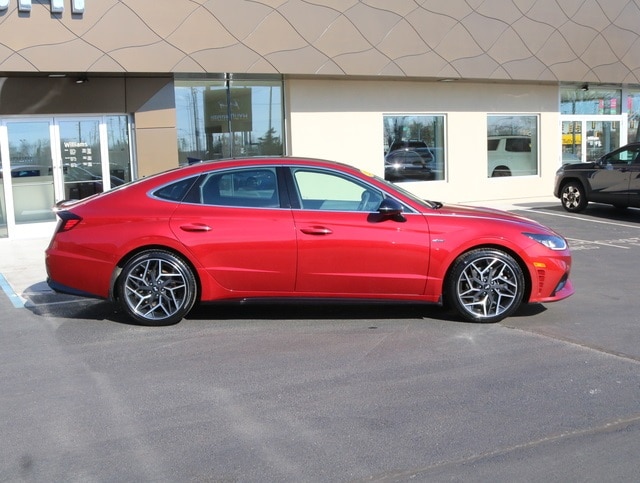 Used 2023 Hyundai Sonata N Line with VIN KMHL14JC4PA274666 for sale in Okemos, MI