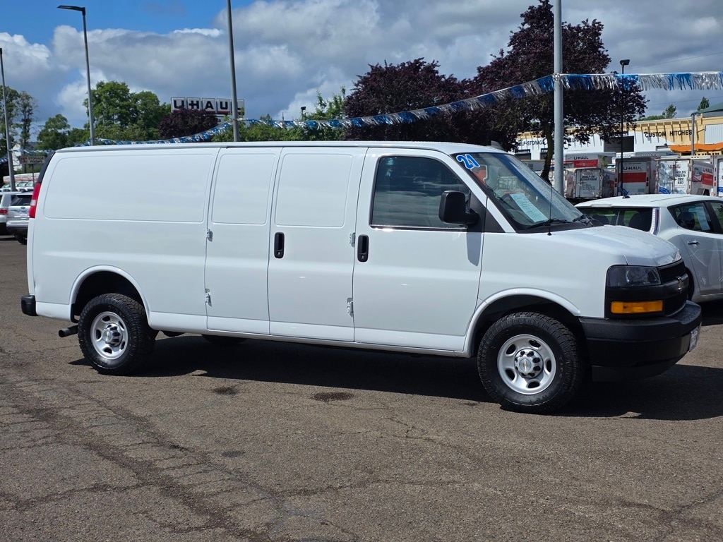 Used 2021 Chevrolet Express Cargo Work Van with VIN 1GCWGBFP4M1222580 for sale in Corvallis, OR