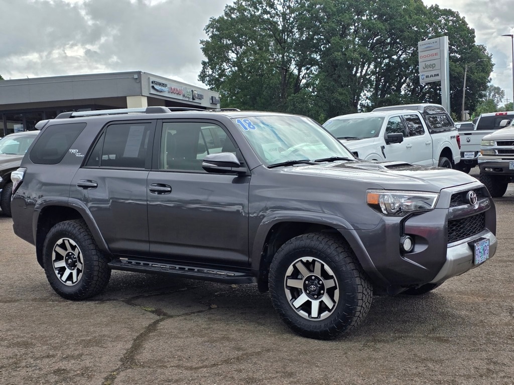 Used 2018 Toyota 4Runner Off-Road Premium with VIN JTEBU5JR1J5564361 for sale in Corvallis, OR