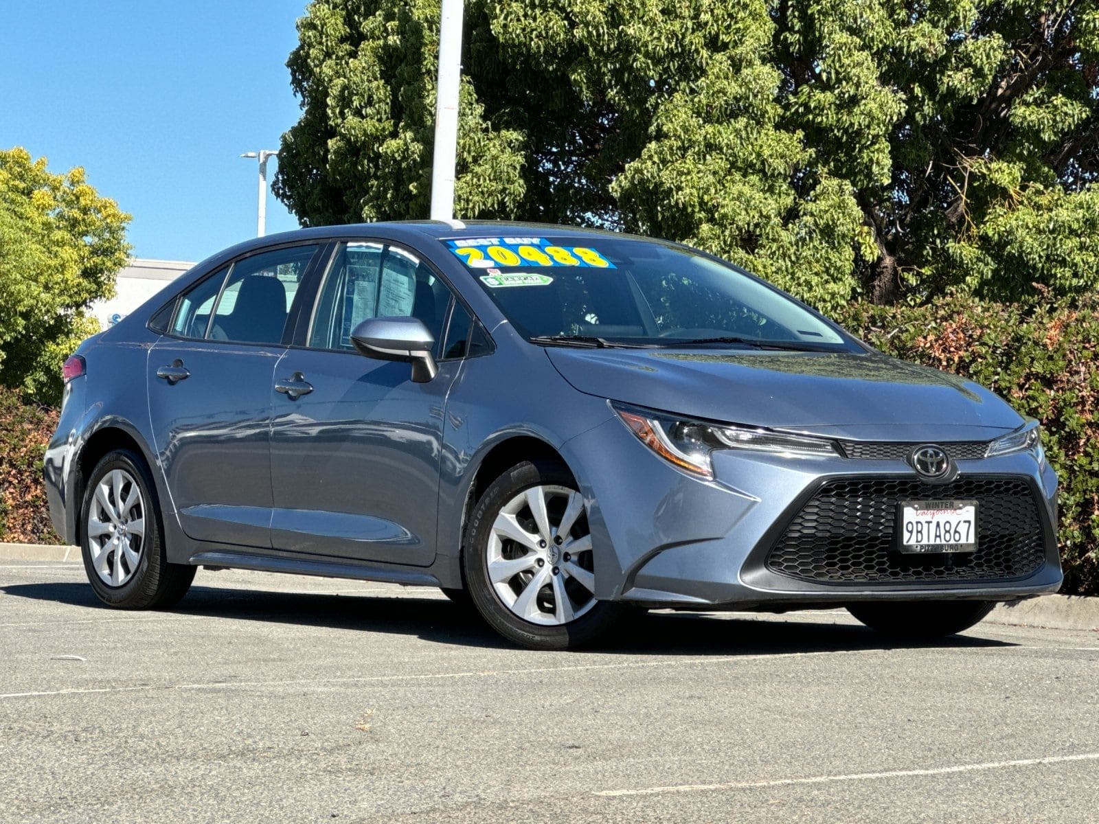 Used 2020 Toyota Corolla LE with VIN 5YFEPRAE3LP118327 for sale in Pittsburg, CA