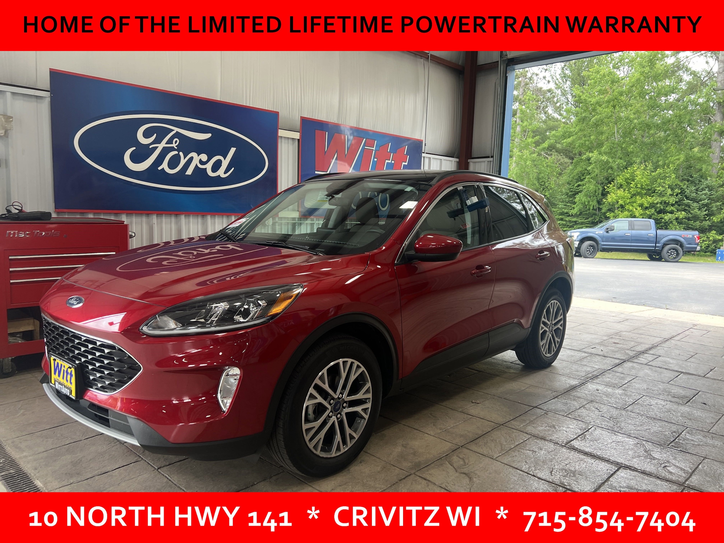 Used 2022 Ford Escape SEL with VIN 1FMCU9H98NUA93421 for sale in Crivitz, WI
