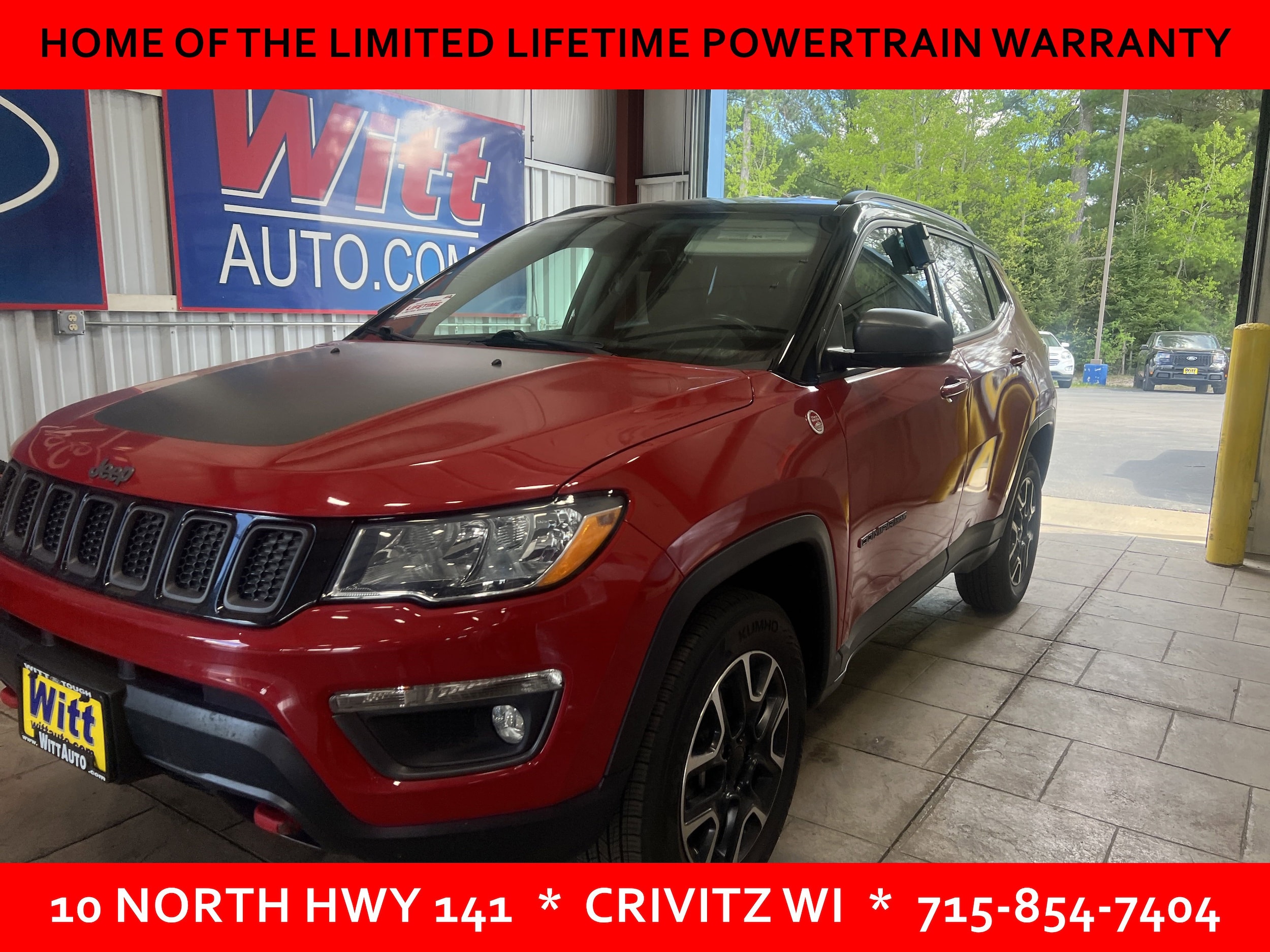 Used 2020 Jeep Compass Trailhawk with VIN 3C4NJDDBXLT207847 for sale in Crivitz, WI
