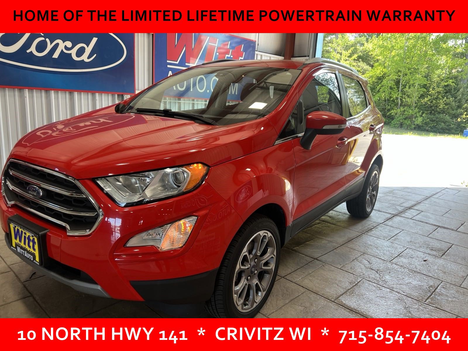 Used 2021 Ford EcoSport Titanium with VIN MAJ6S3KL9MC401490 for sale in Crivitz, WI