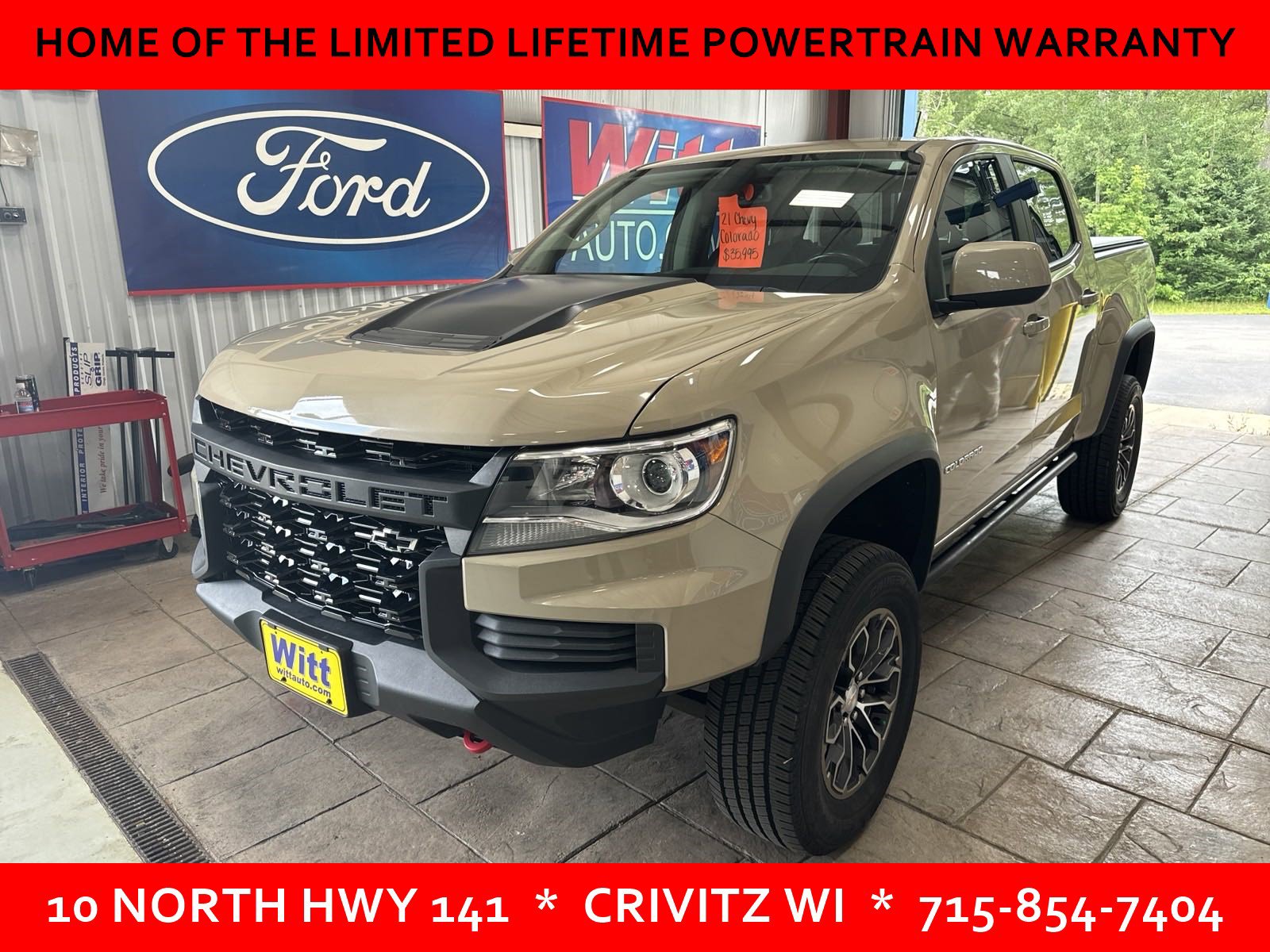 Used 2021 Chevrolet Colorado ZR2 with VIN 1GCGTEENXM1142363 for sale in Crivitz, WI