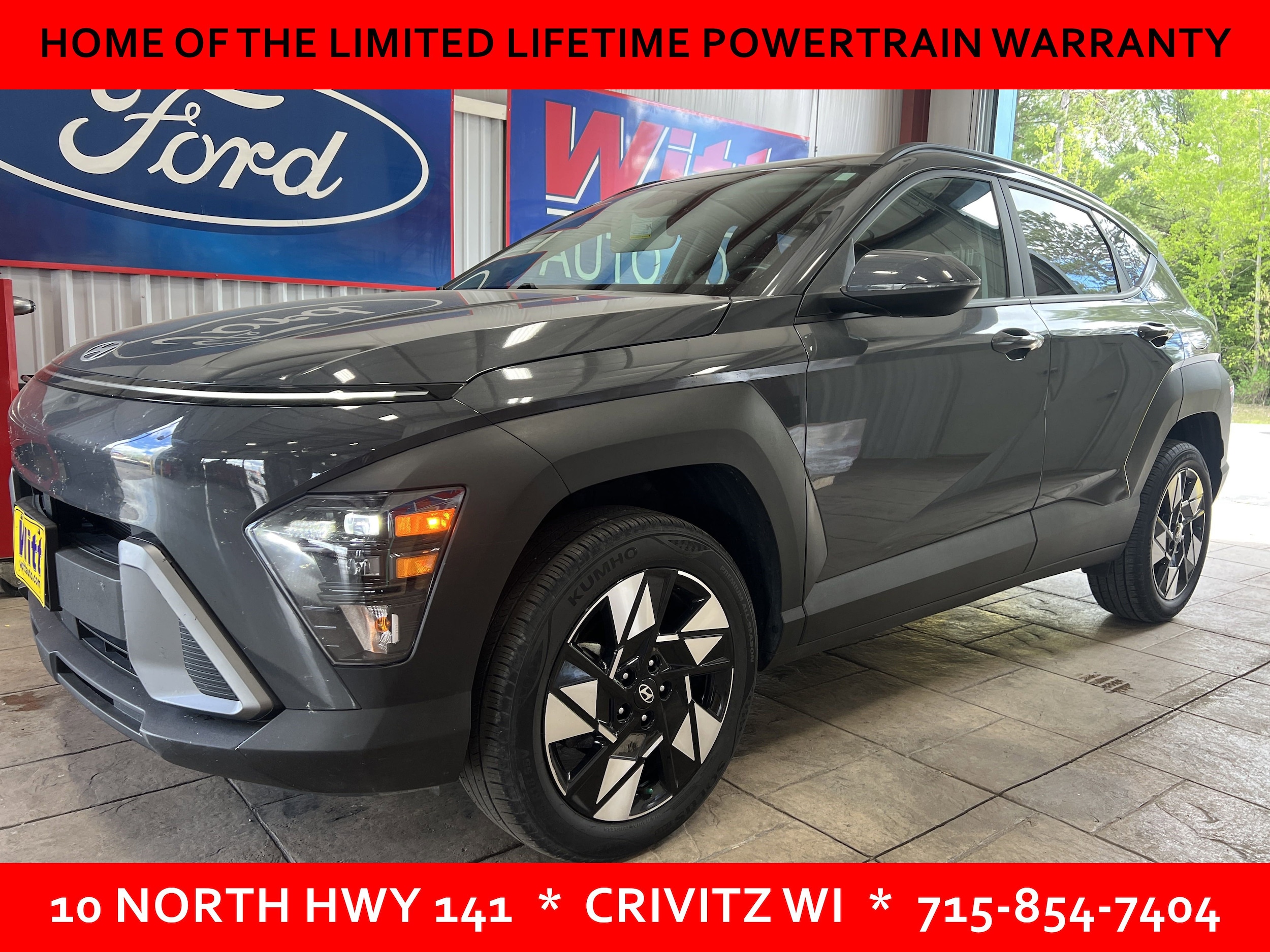 Used 2024 Hyundai Kona SEL with VIN KM8HBCAB9RU070211 for sale in Crivitz, WI