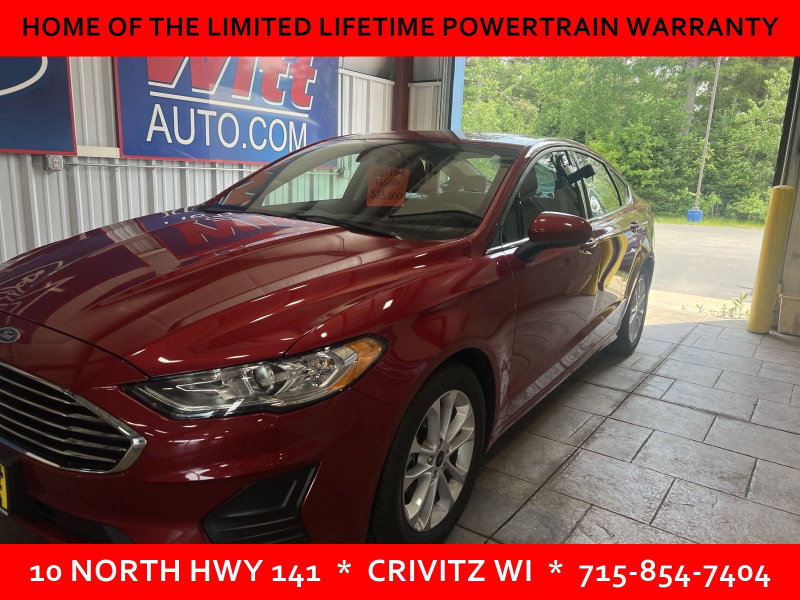 Used 2020 Ford Fusion SE with VIN 3FA6P0HDXLR227221 for sale in Crivitz, WI