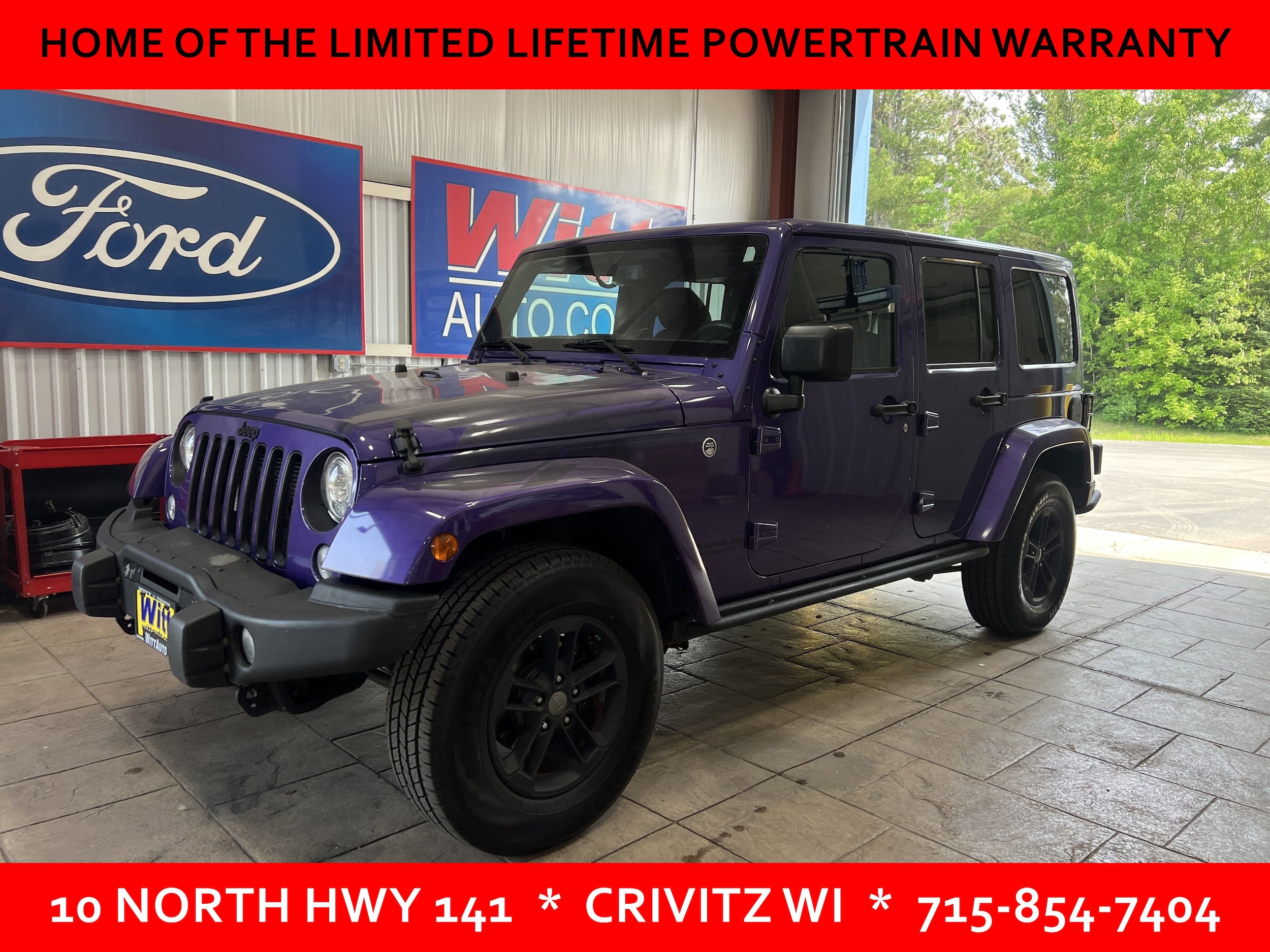 Used 2017 Jeep Wrangler Unlimited Sahara with VIN 1C4BJWEG5HL628841 for sale in Crivitz, WI