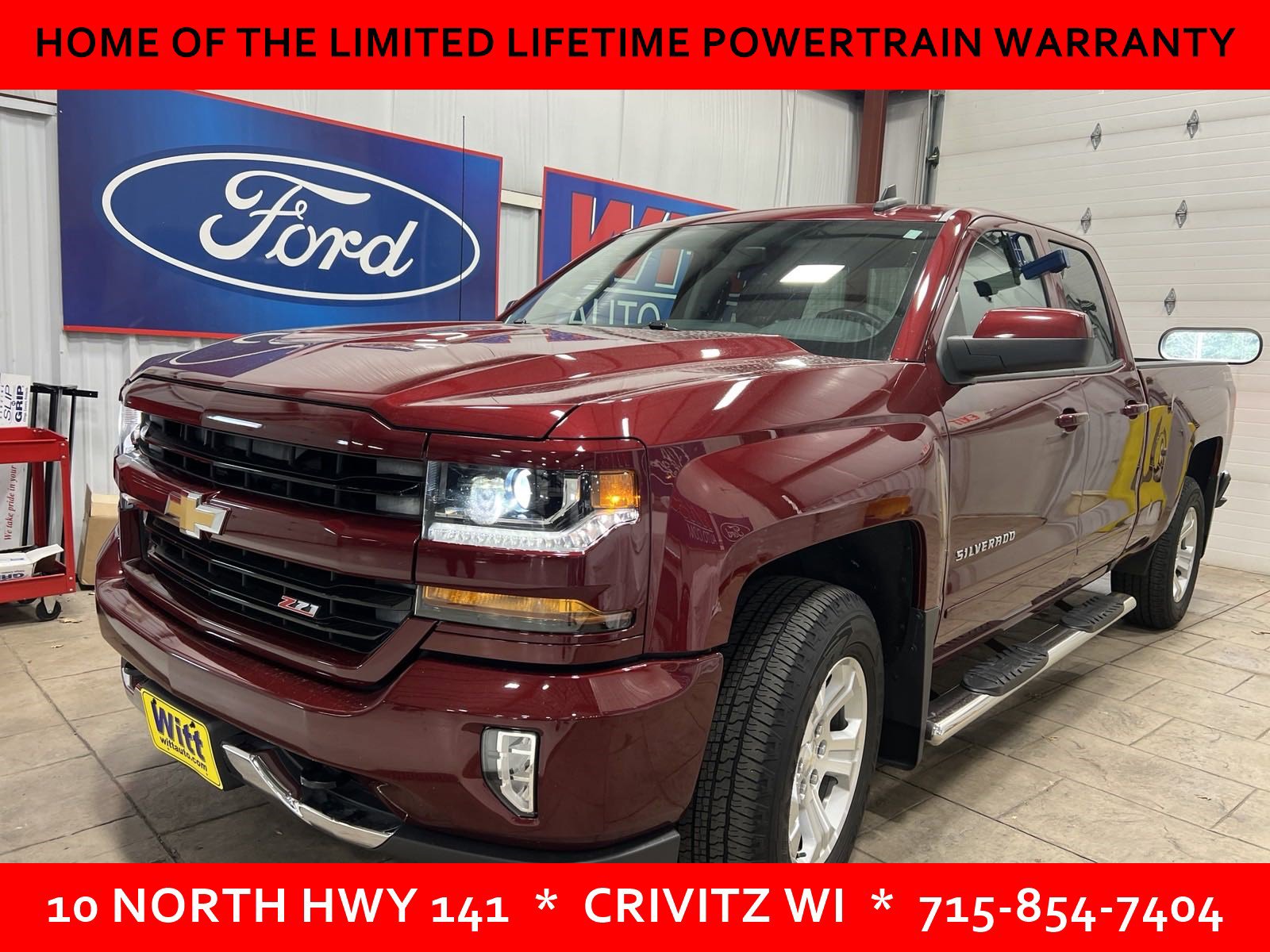 Used 2016 Chevrolet Silverado 1500 LT Z71 with VIN 1GCVKREC1GZ332445 for sale in Crivitz, WI