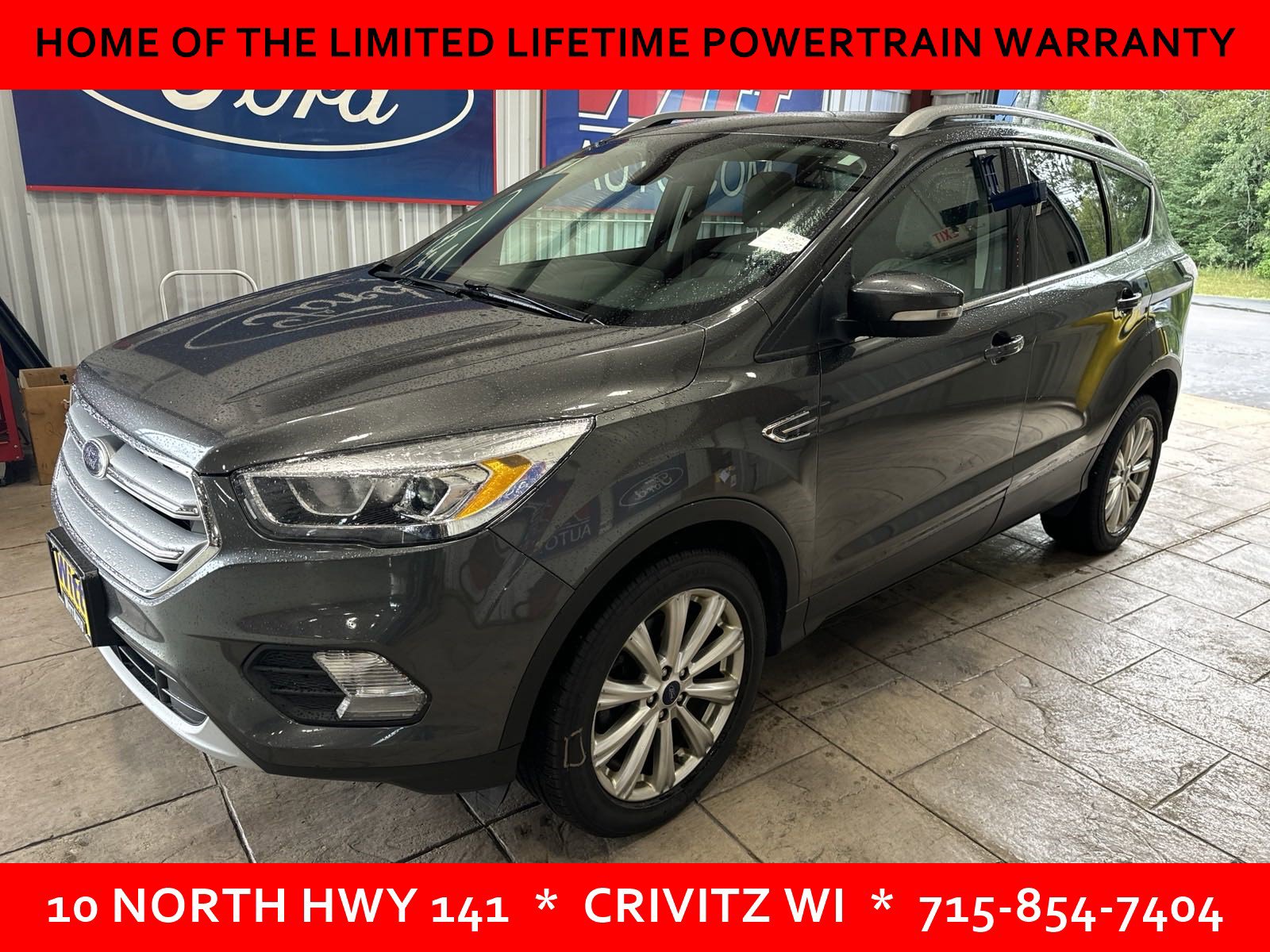 Used 2017 Ford Escape Titanium with VIN 1FMCU9J91HUB38598 for sale in Crivitz, WI