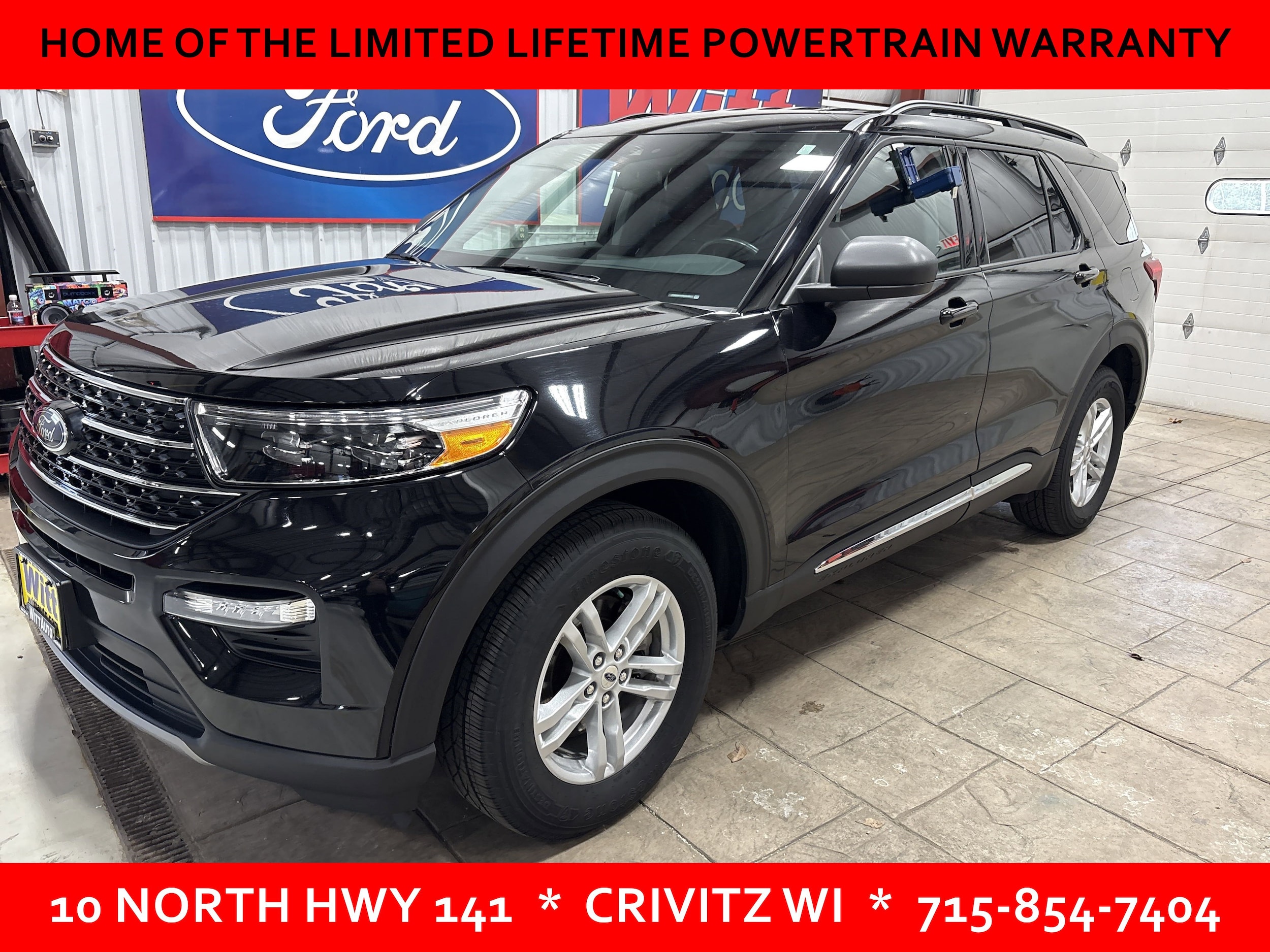 Used 2021 Ford Explorer XLT with VIN 1FMSK8DH4MGA49311 for sale in Crivitz, WI