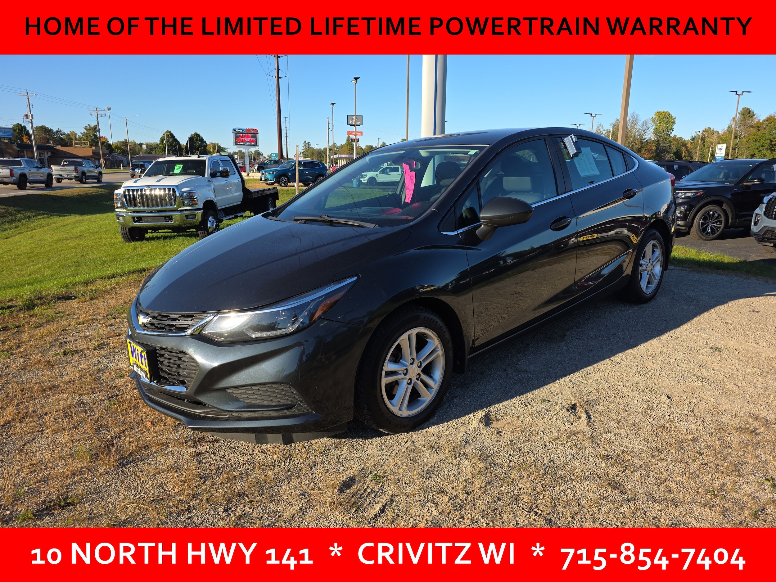 Used 2017 Chevrolet Cruze LT with VIN 1G1BE5SM2H7165681 for sale in Crivitz, WI