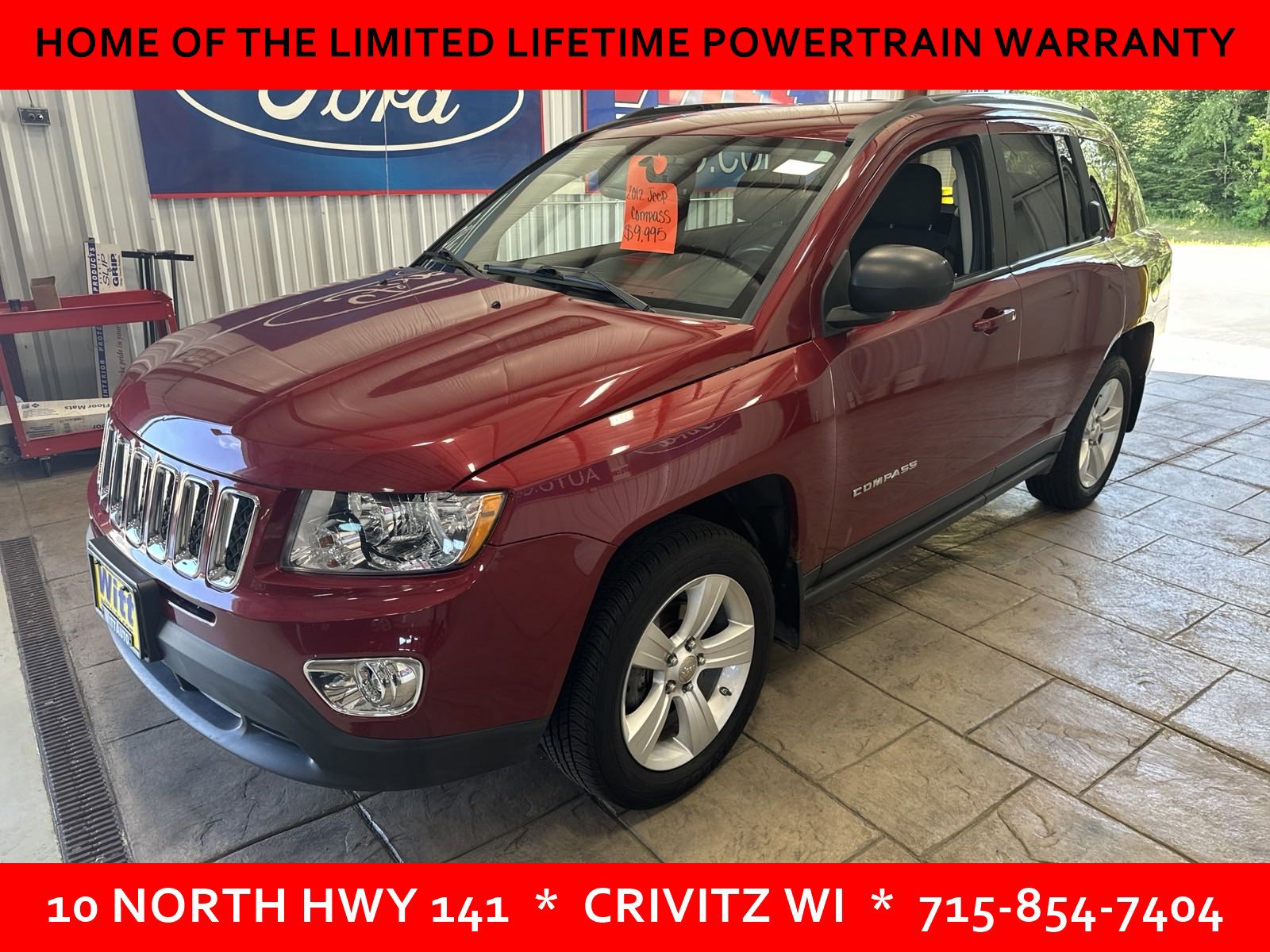 Used 2012 Jeep Compass Latitude with VIN 1C4NJCEAXCD526736 for sale in Crivitz, WI