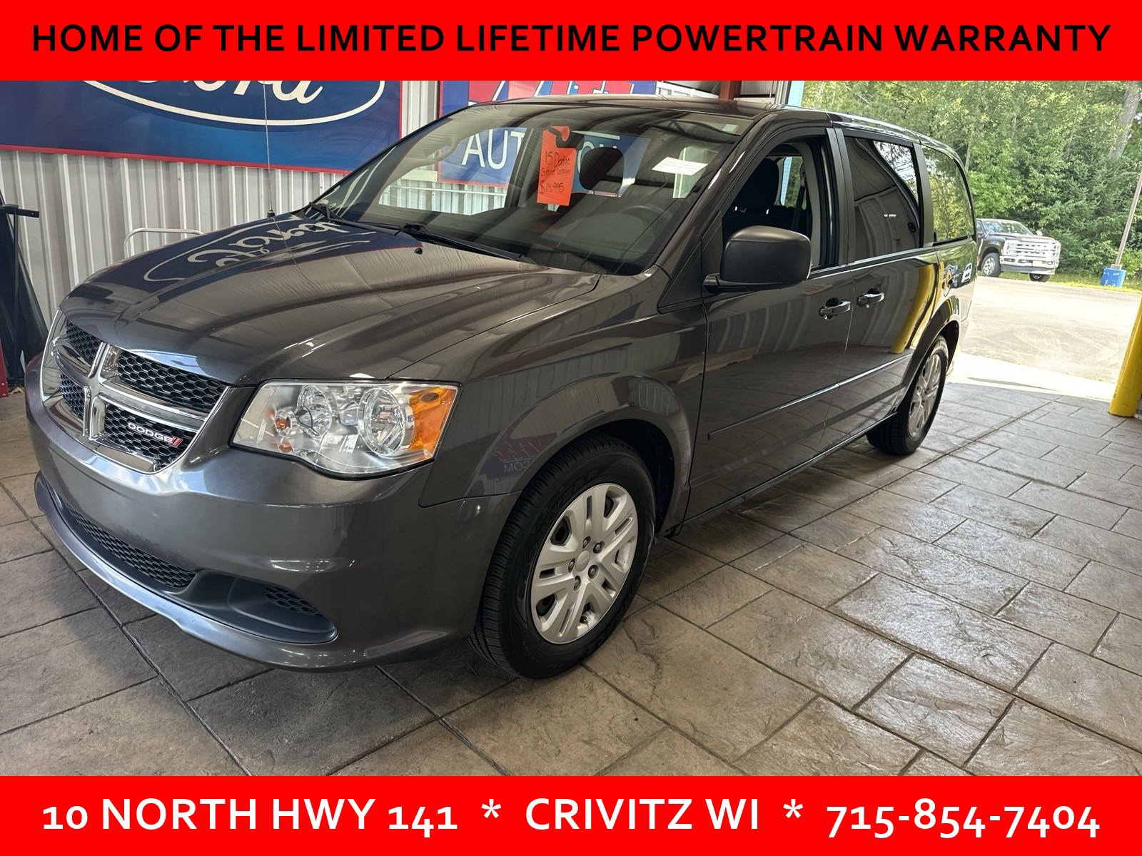 Used 2015 Dodge Grand Caravan SE with VIN 2C4RDGBG3FR658280 for sale in Crivitz, WI