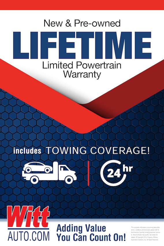 Lifetime Powertrain Warranty