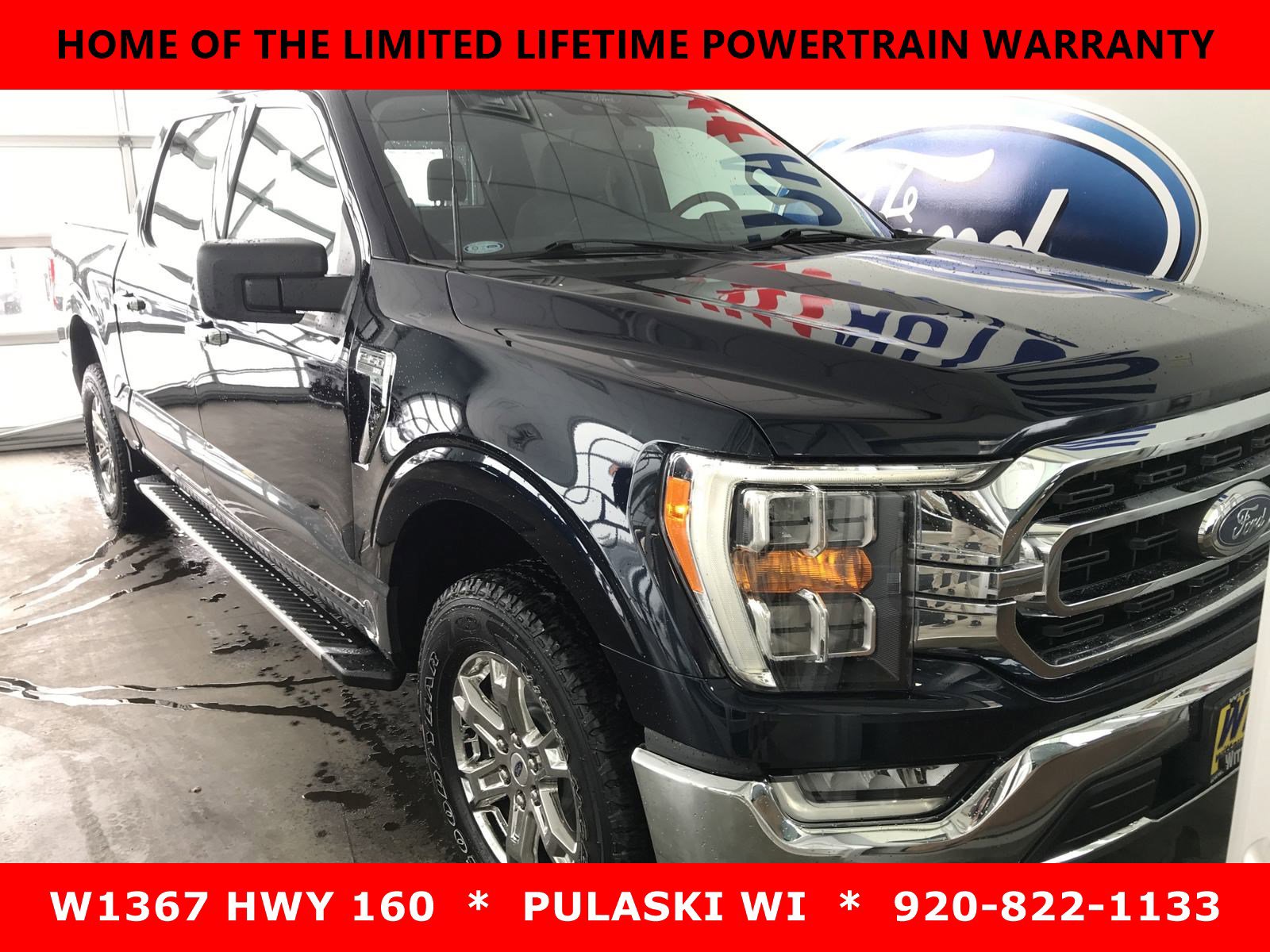 Used 2022 Ford F-150 XLT with VIN 1FTEW1EP3NKD35555 for sale in Pulaski, WI