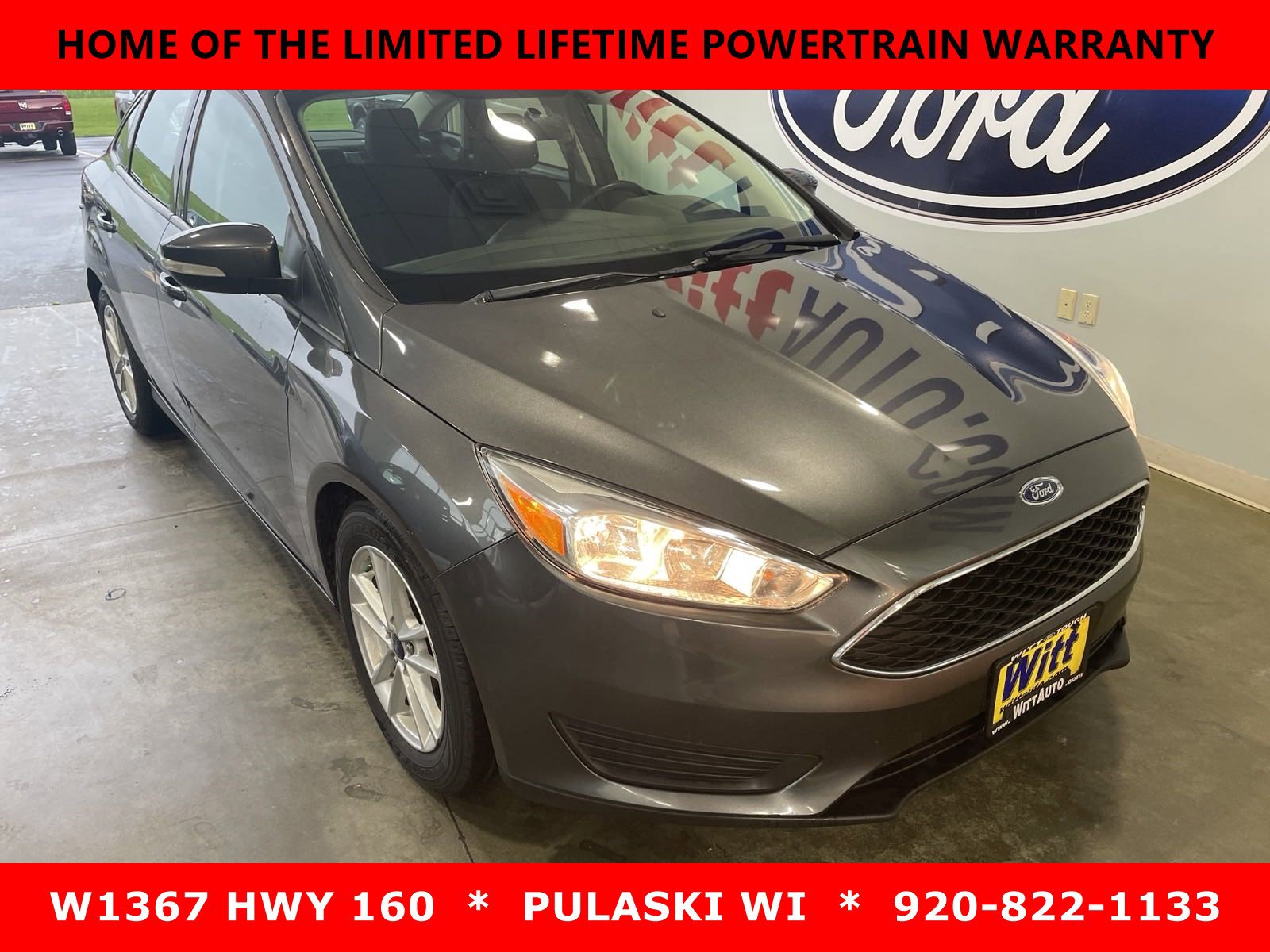 Used 2018 Ford Focus SE with VIN 1FADP3F24JL320239 for sale in Pulaski, WI