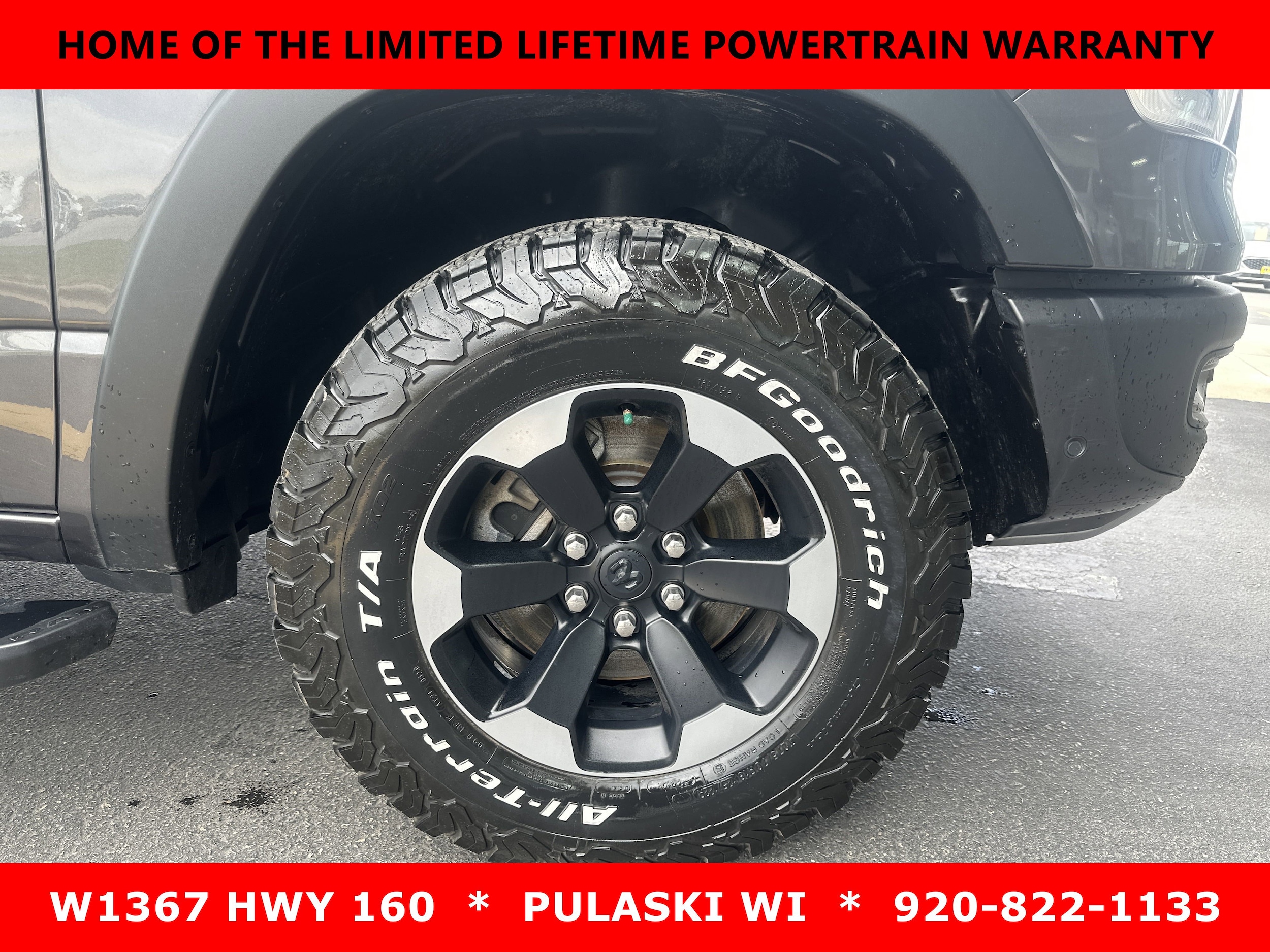 Used 2019 RAM Ram 1500 Pickup Rebel with VIN 1C6SRFLT0KN618343 for sale in Pulaski, WI