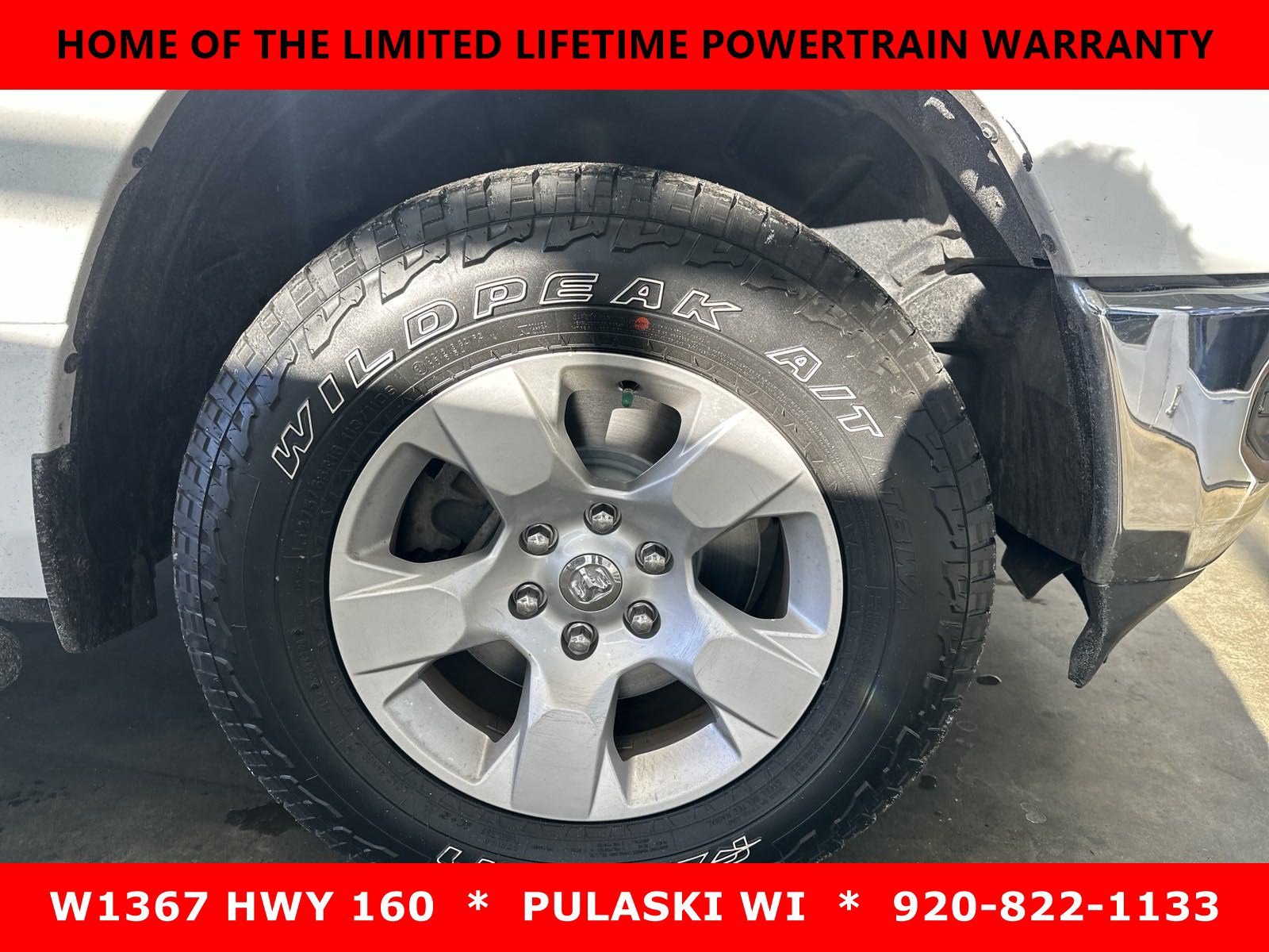 Used 2019 RAM Ram 1500 Big Horn with VIN 1C6SRFFTXKN613372 for sale in Pulaski, WI